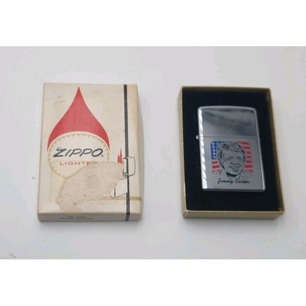 1976 Jimmy Carter Presidential Election Zippo Collectible Lighter And Box Unused